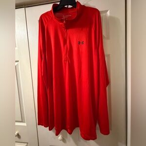 Under Armour Men's Bright Red Long Sleeve 3/4 Zip